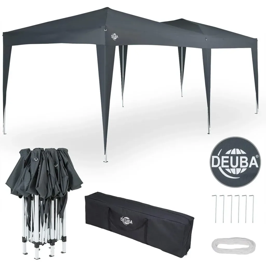 Faltpavillon - Anthrazit - 3 x 6m