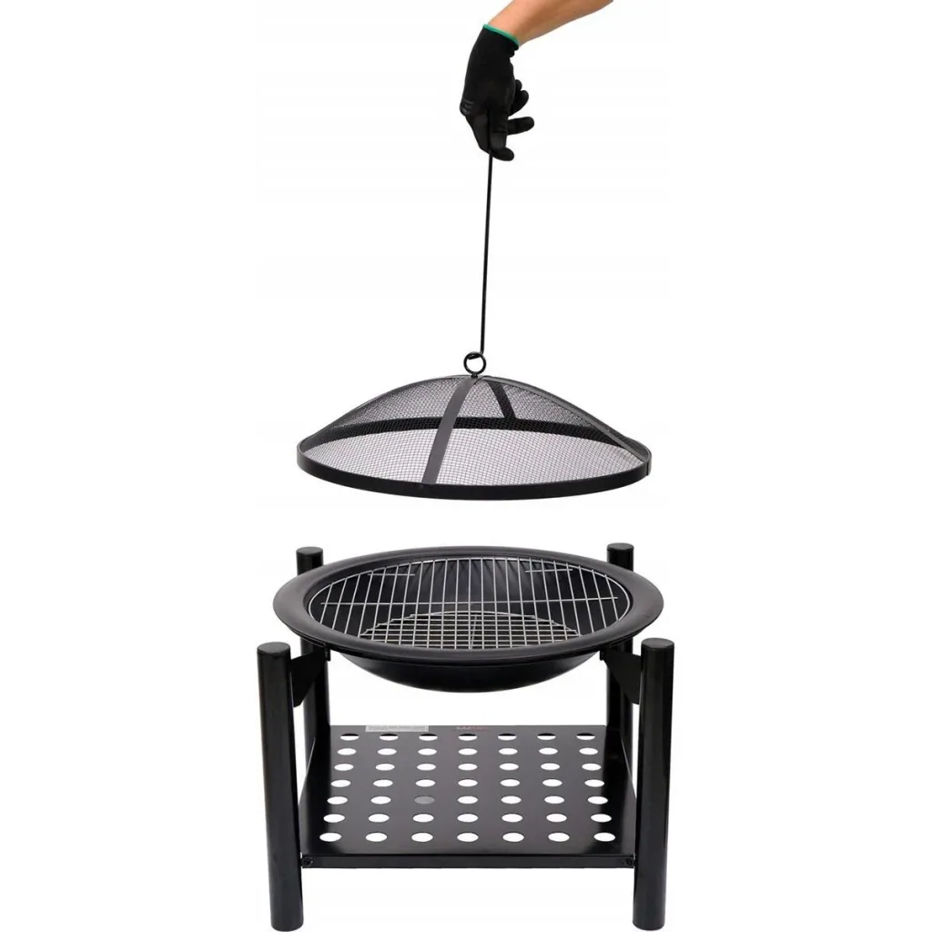 Feuerschale mit Grill - Durchmesser Gitter 50cm - 58x58x55cm