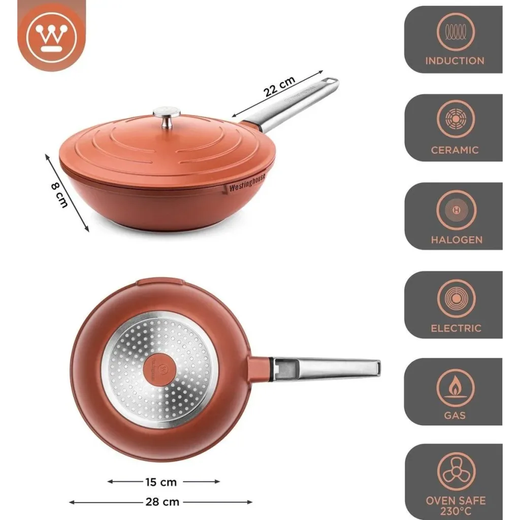 Performance Series Töpfe und Pfannen - Bratpfanne 24 cm + Wokpfanne 28 cm - Orange