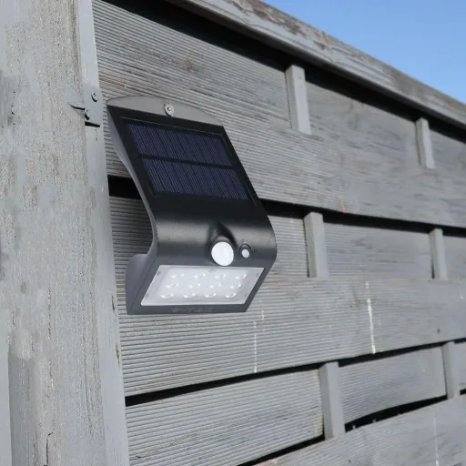 VT-767-2 LED-Solar-Außenbeleuchtung - 1,5W - 220Lm - schwarz