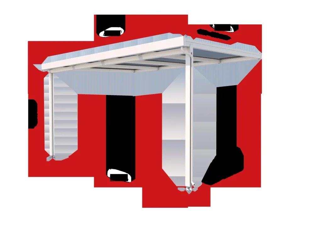 Terrassendach Premium, weiß, 4102 x 3060 mm - Polycarbonat Stegplatten 16 mm, klar