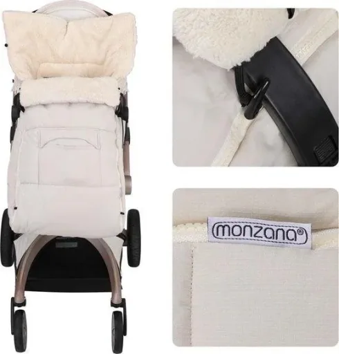Babytrage Fußsack Beige | Teddy | Maxi-Cosi | mit Aufbewahrungstasche