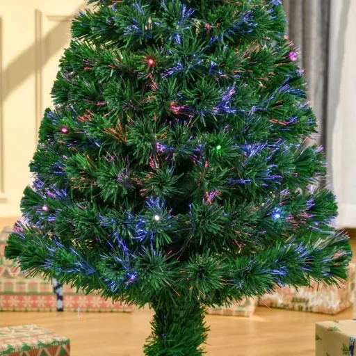 Weihnachtsbaum 1,2 m Christbaum Kunsttanne 130 Äste mit LED-Lichtern
