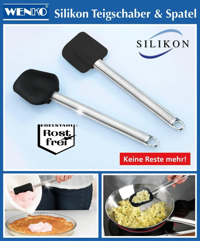 Silikon-Teigschaber & -spatel, 2-teilig