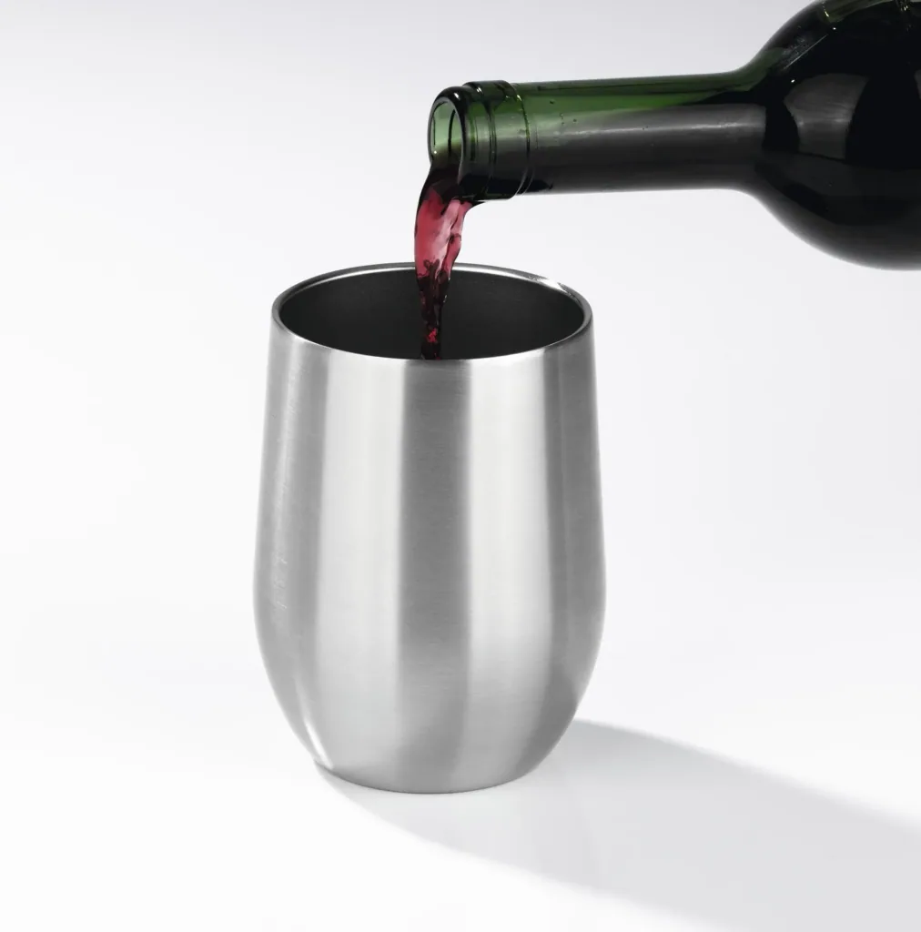 Thermo Getränkebecher aus Edelstahl mit Edelstahl Trinkhalme und abnehmbaren Deckeln, 6-teilig 350 ml