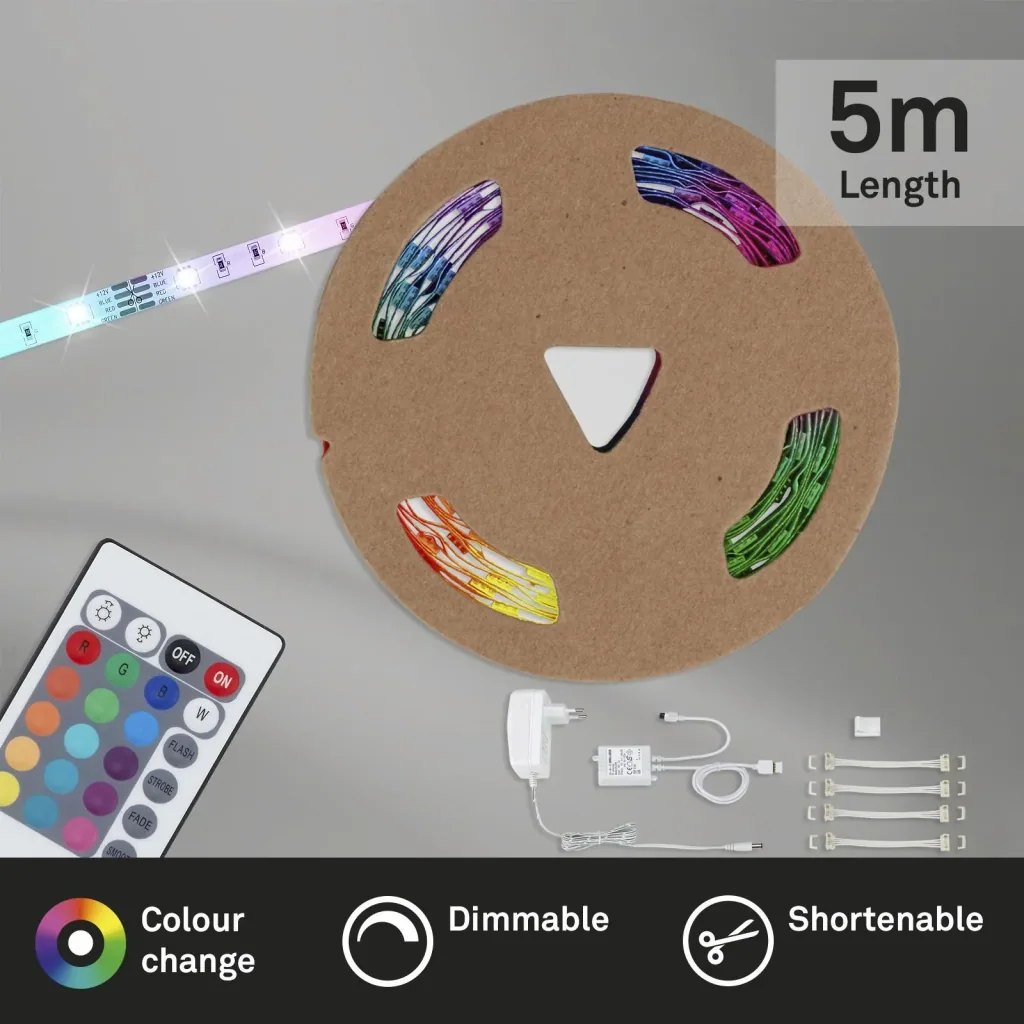 RGB-LED Flexband, 5m, 150 RGB-LEDs, 22 Watt, IP20