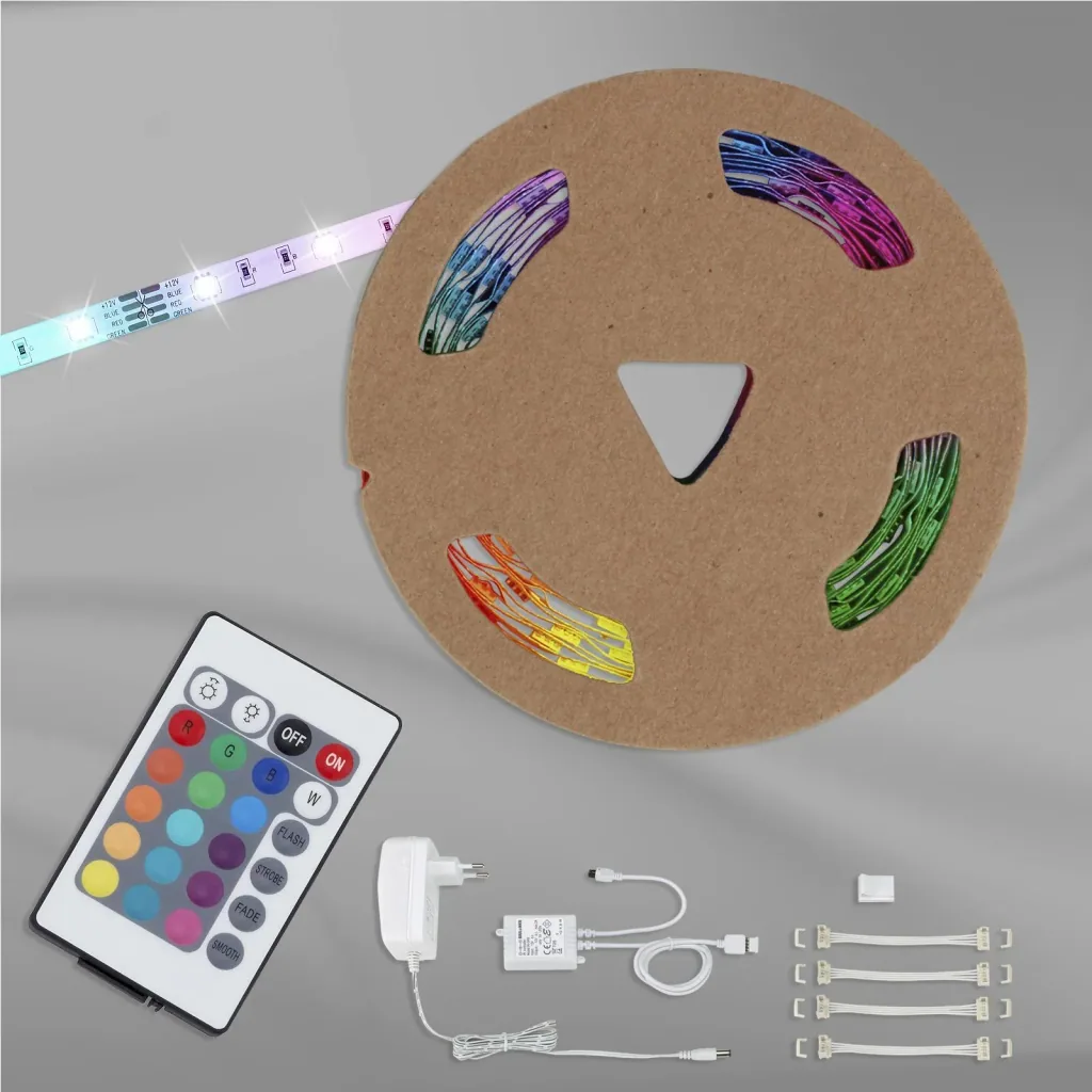 RGB-LED Flexband, 5m, 150 RGB-LEDs, 22 Watt, IP20