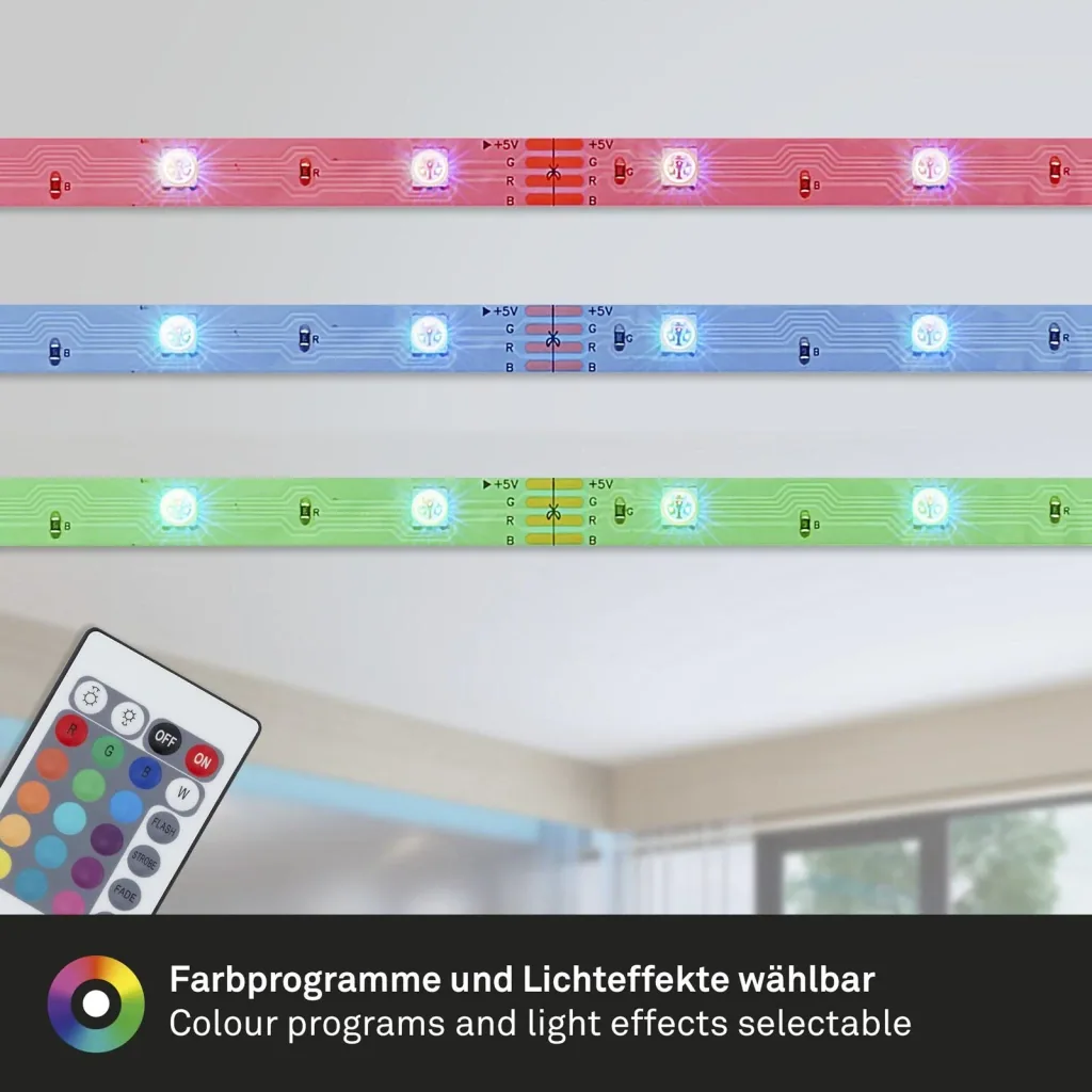 RGB-LED Flexband, 5m, 150 RGB-LEDs, 22 Watt, IP20