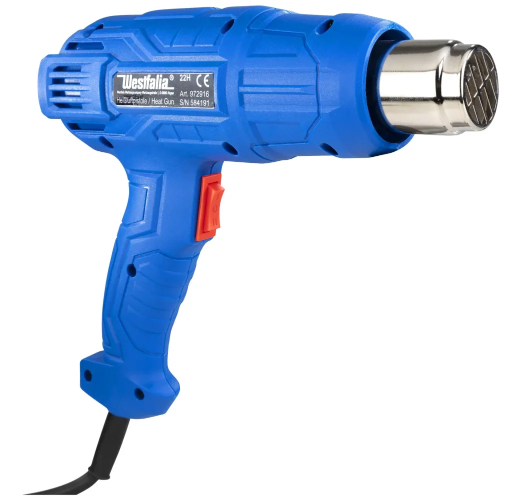 Heißluftpistole 2000 Watt inklusive Schrumpfschlauch-Set, 15-teilig