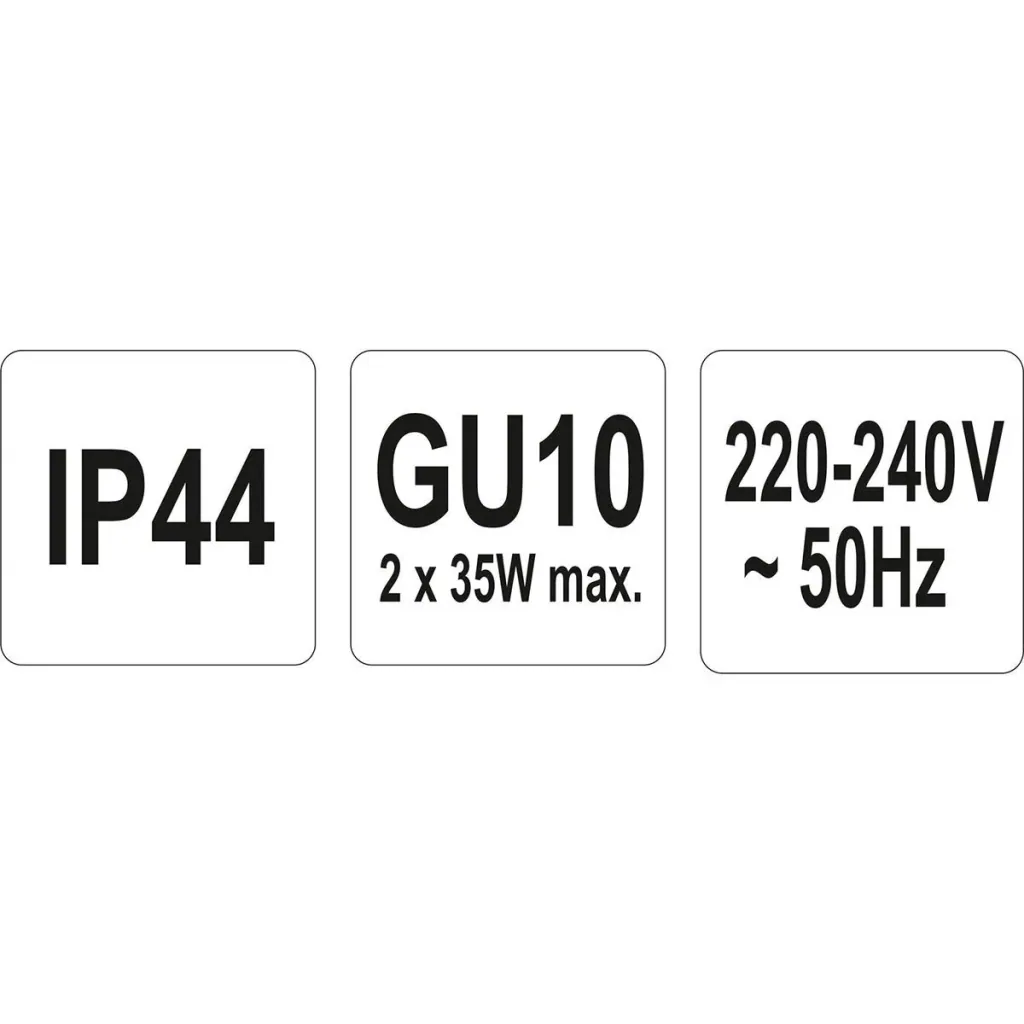 Wandleuchte für Außen - GU10 - 68x150x92mm