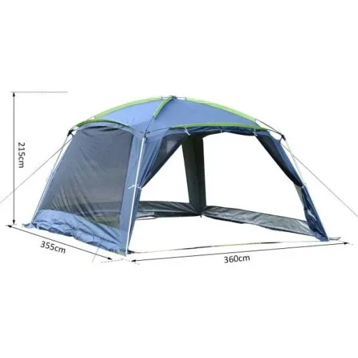 Campingzelt Kuppelzelt für 5-8 Personen Dunkelblau