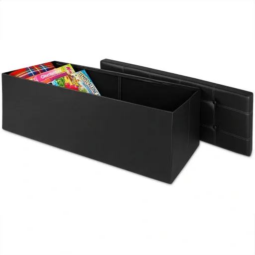 Sitzbank multifunktional schwarz 114 x 40 x 40cm