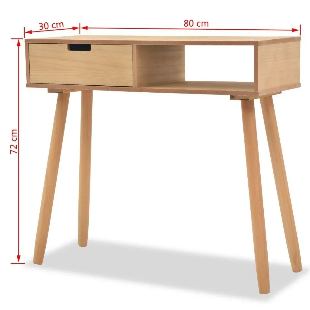 Wandtisch 80x30x72 cm Kiefer massiv braun