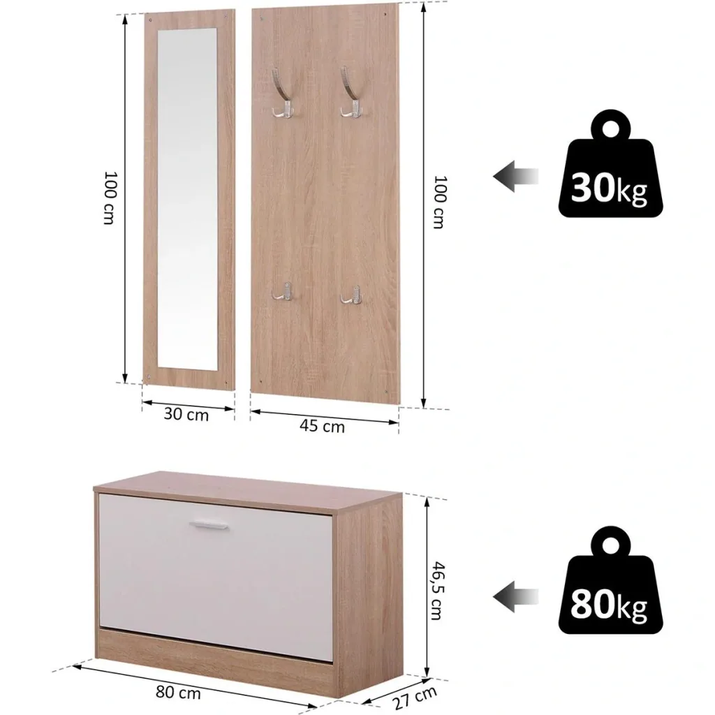 3-teiliges Garderoben-Set