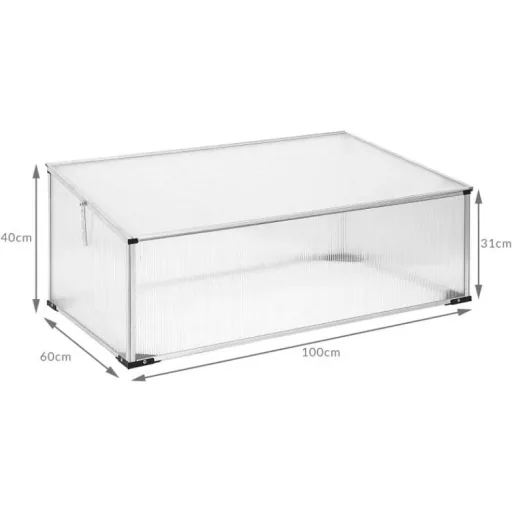 NL Kleines Gewächshaus 100 x 60 x 40/31 cm