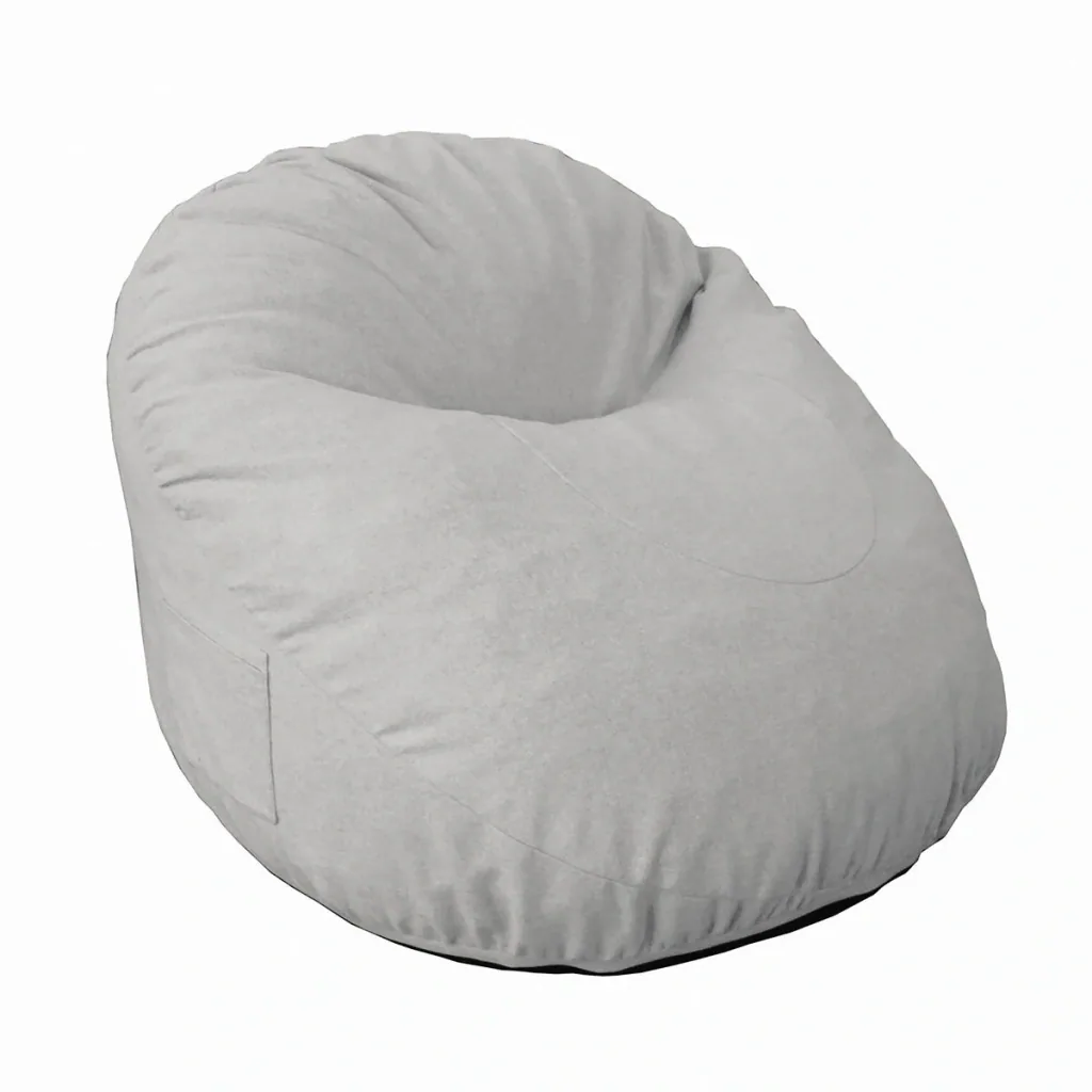 Sitzsack aufblasbares Sofa Bodensessel Sitzkissen gepolstert mit 2 Seitentaschen waschbar für Wohnzimmer Liege Schlafzim