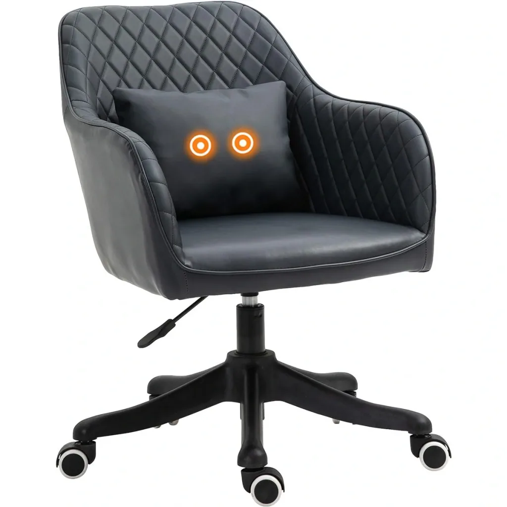 Massage Bürostuhl Schreibtischstuhl Computerstuhl Drehstuhl Arbeitstuhl mit Vibrationsfunktion Armlehnen höhenverstellba