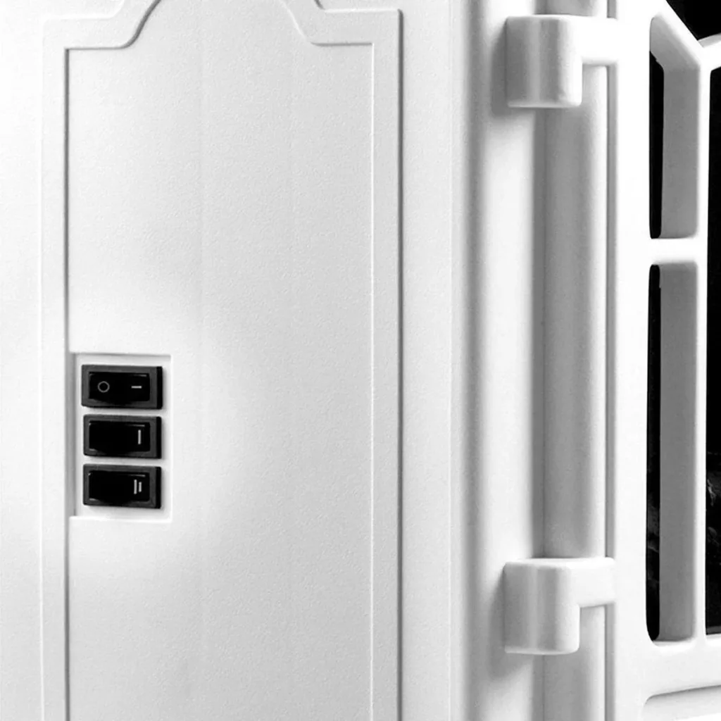 Elektrischer Kamin mit offenem Flammeneffekt 2000 Watt - Schwarz