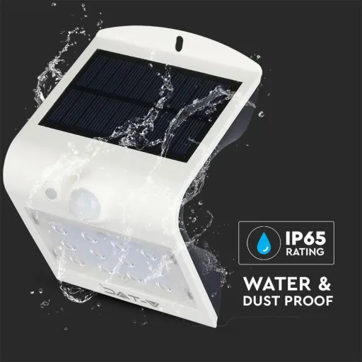 VT-767-2 LED-Solar-Außenbeleuchtung - 1,5W - 220Lm - weiß