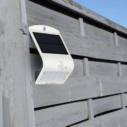 VT-767-2 LED-Solar-Außenbeleuchtung - 1,5W - 220Lm - weiß