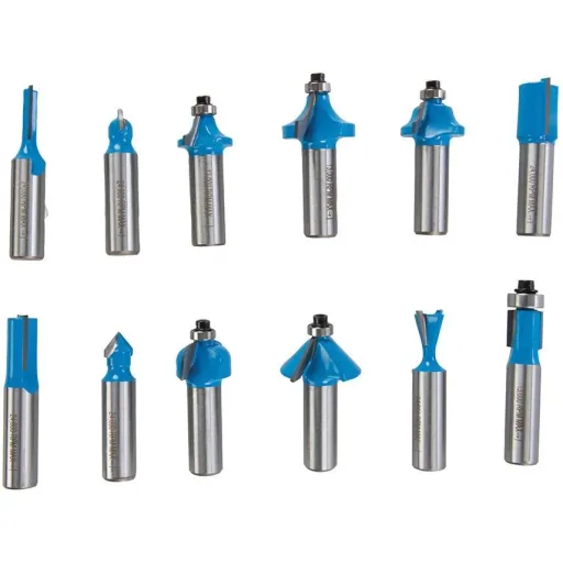 12-teiliger 12 mm TCT-Fräser-Satz