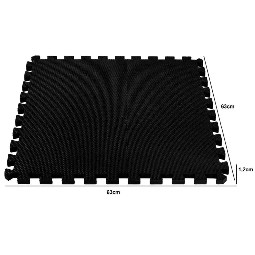 Bodenschutz/Fitnessmatte/Puzzlematte 6tlg. schwarz 183,5x123,5x1,2cm