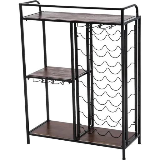 Weinregal Weinschrank Weinständer 21 Flaschen 3 Staufächer