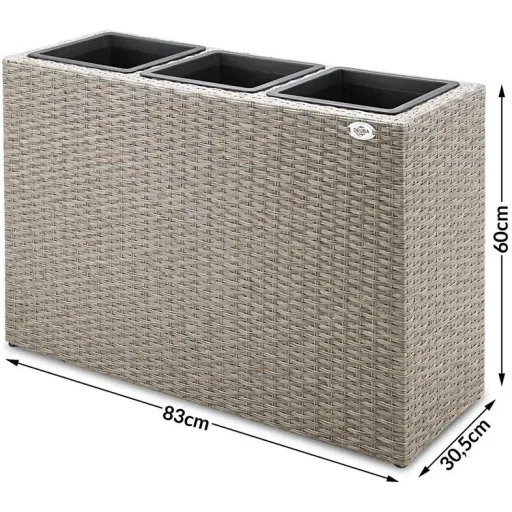 Stehender Blumentopf creme 83x30,5x60cm