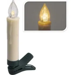 Draadloze LED kerstboom kaarsen kerstverlichting warm wit 20 stuks met boomklemmen