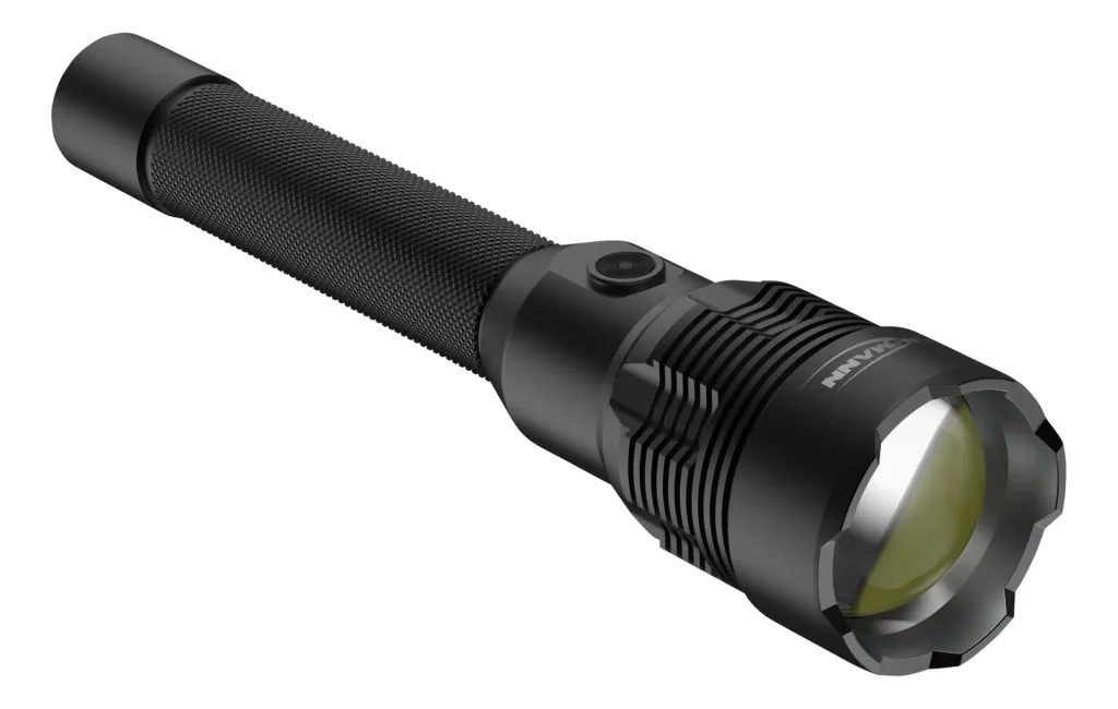 Professionelle COB-LED-Metalltaschenlampe mit Powerbankfunktion IPX7, wiederaufladbar