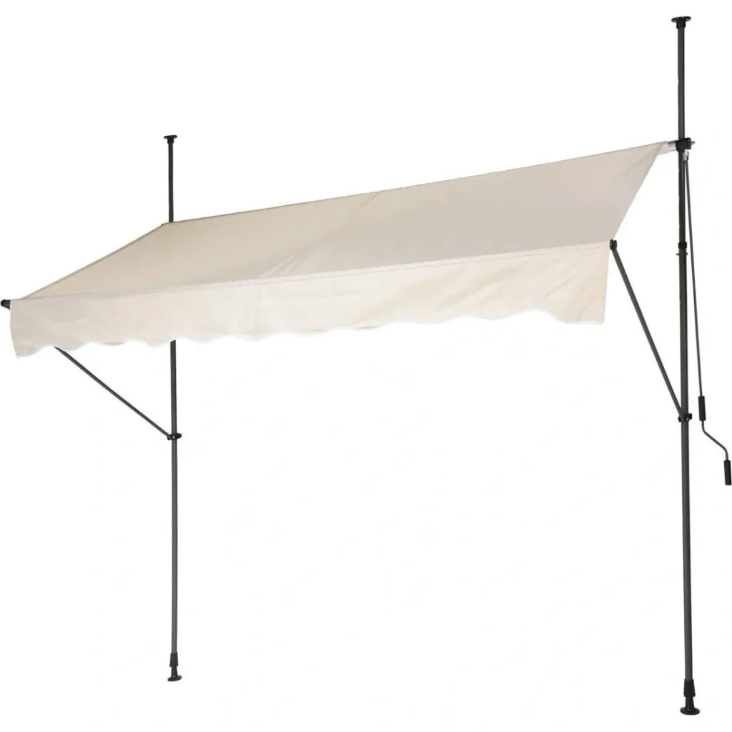 Ambiance Sonnenschirm mit Kurbel - Creme - Polyester
