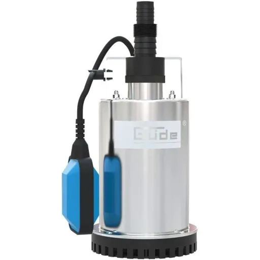 GFS400 INOX Flachabsaugpumpe - 400W - 230V/50Hz MIT 15-Meter-Gartenschlauch inkl. Düse und Armaturen UND Hahn 1".