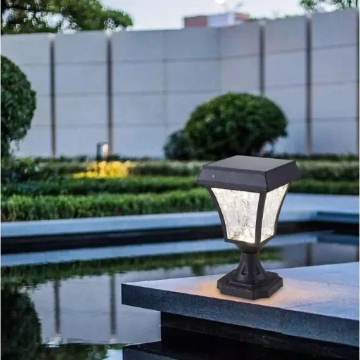 VT-983 Valencia Solar-Sockel Solar-LED-Lampe - 3 Lichtfarben