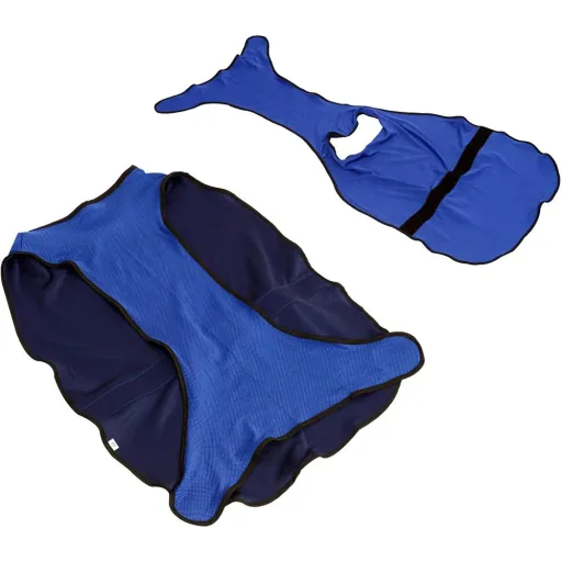 Hunde Kühlweste Kühljacke Cooling Vest schnelle Abkühlung Polyester Blau Ø56 x 60 cm