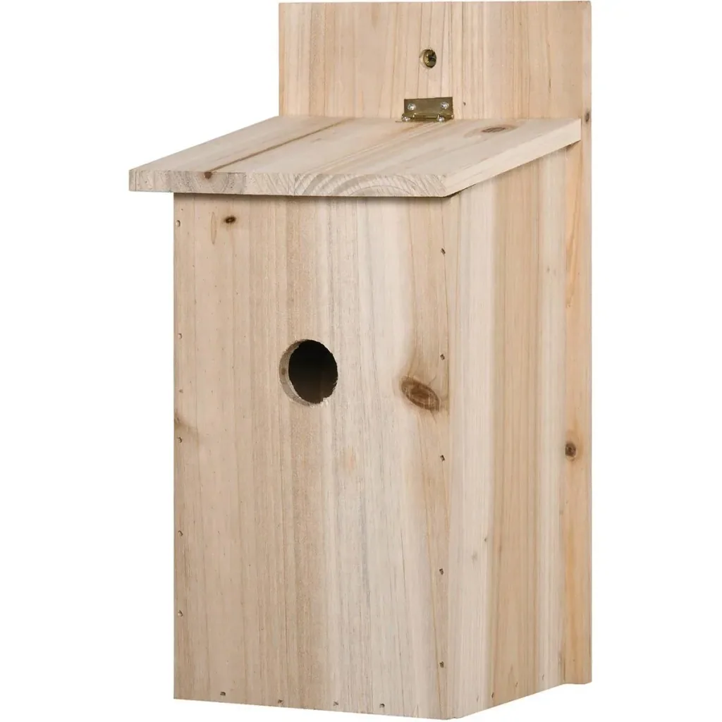 Vogelhaus - mit aufklappbarem Dach - Kiefer - 15 x 14 x 30 cm