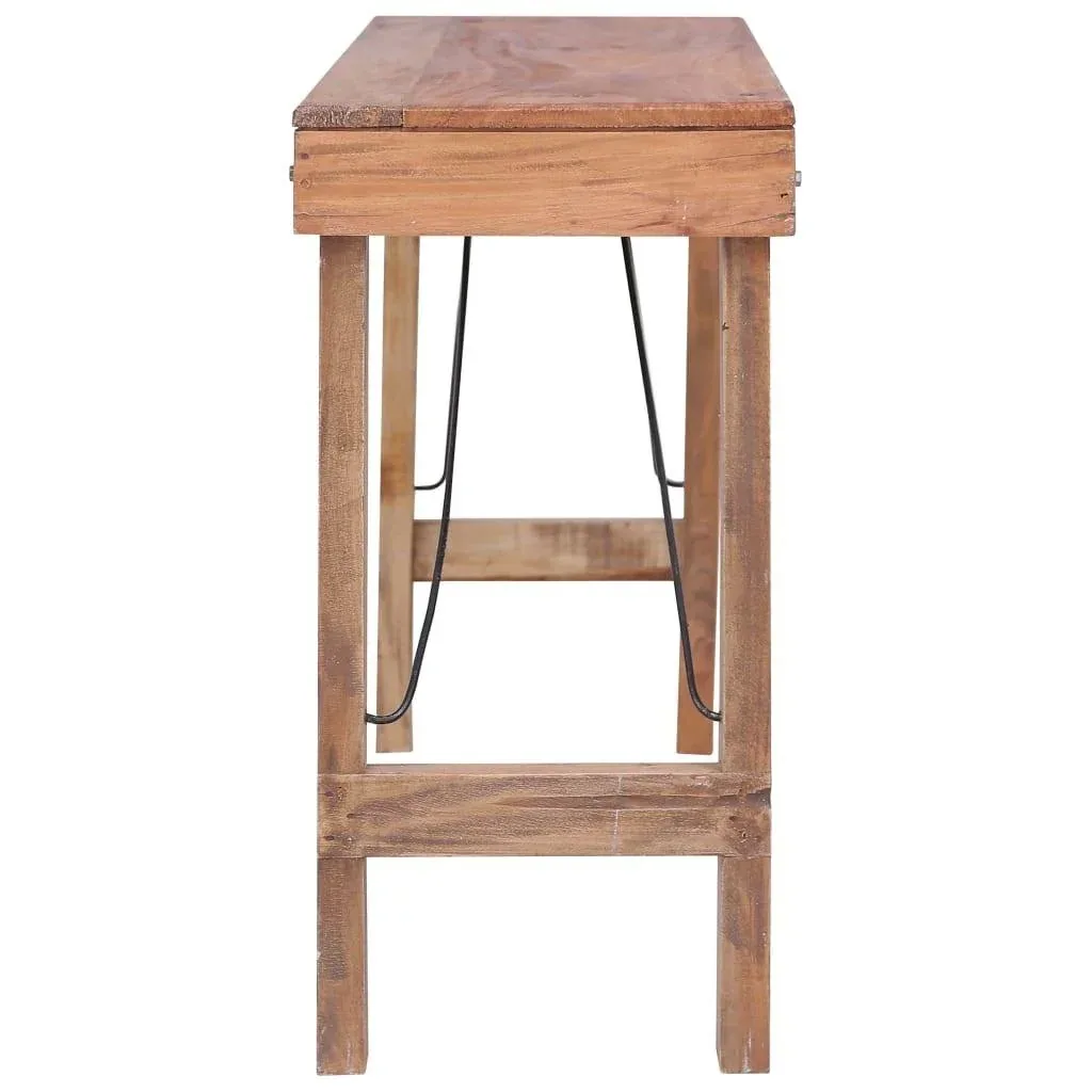 Wandtisch klappbar 130x40x80 cm Massivholz aus recyceltem Holz