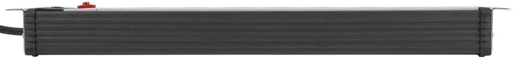 Steckdosenleiste Premium-Line 8-fach, 19" Format ideal für Serverschränke, mit Kaltgerätstecker, schwarz/grau