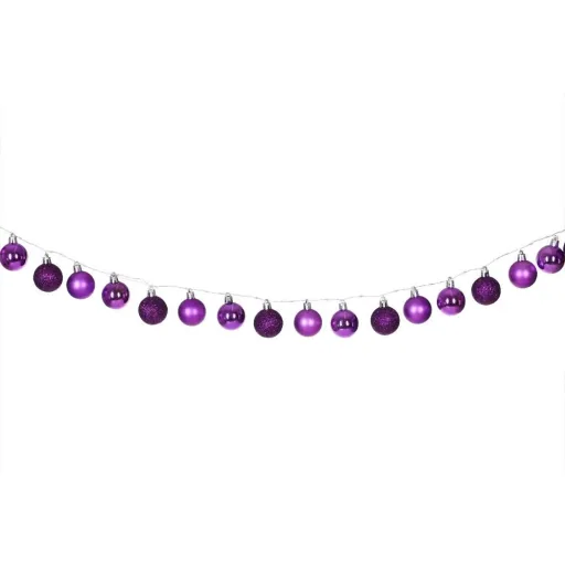 Weihnachtsbeleuchtung Kugeln 40-LED - Lila - 2m