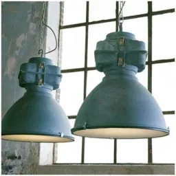2x Industriehängeleuchte Anouk 93678/70 Beton 40cm inkl. 2x Warmlampen