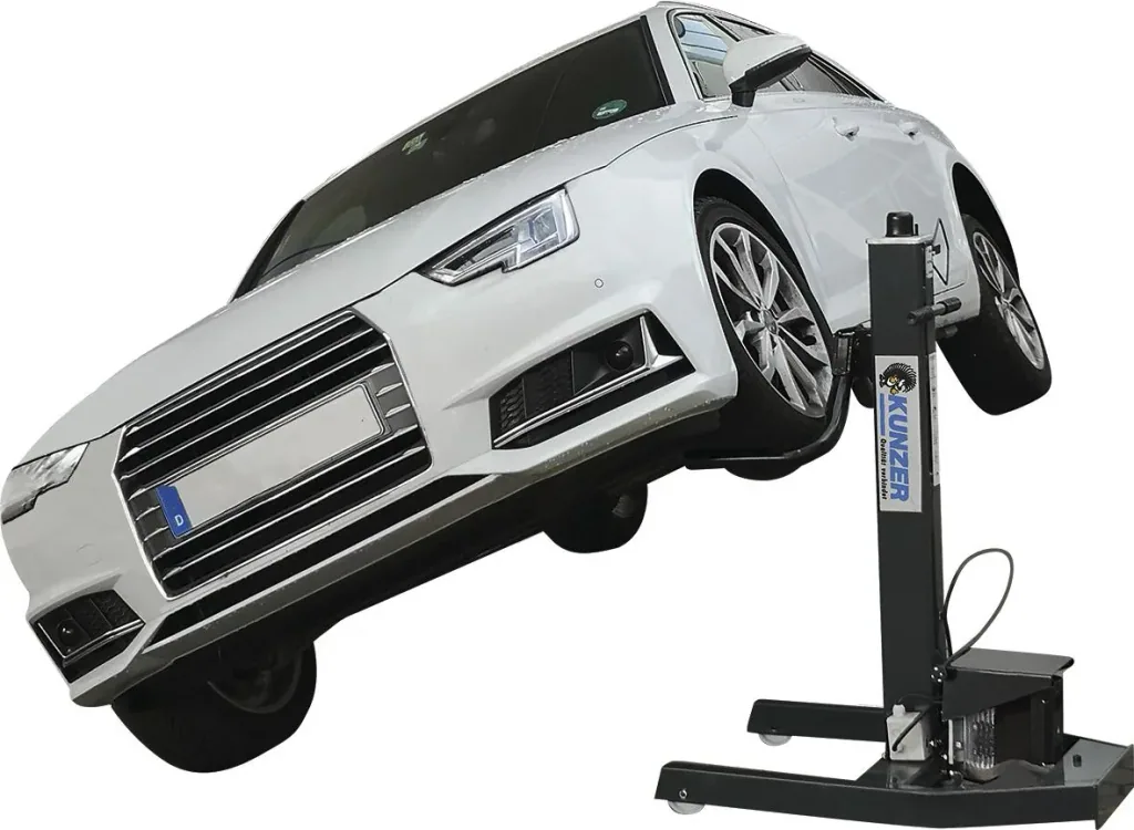 Radheber und mobile Hebebühne
