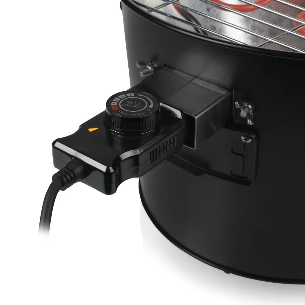 2in1 Hybrid Elektro- und Holzkohlegrill,1400 Watt