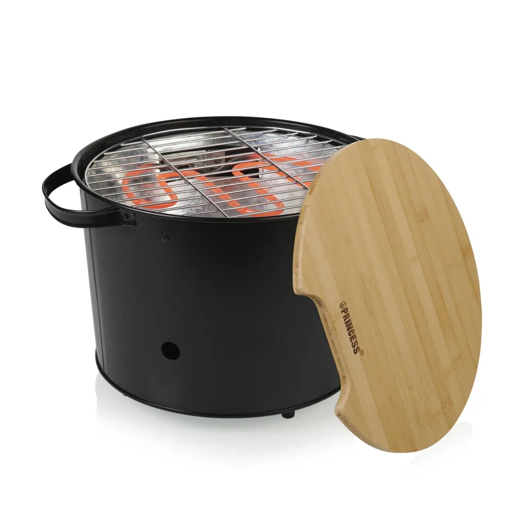 2in1 Hybrid Elektro- und Holzkohlegrill,1400 Watt