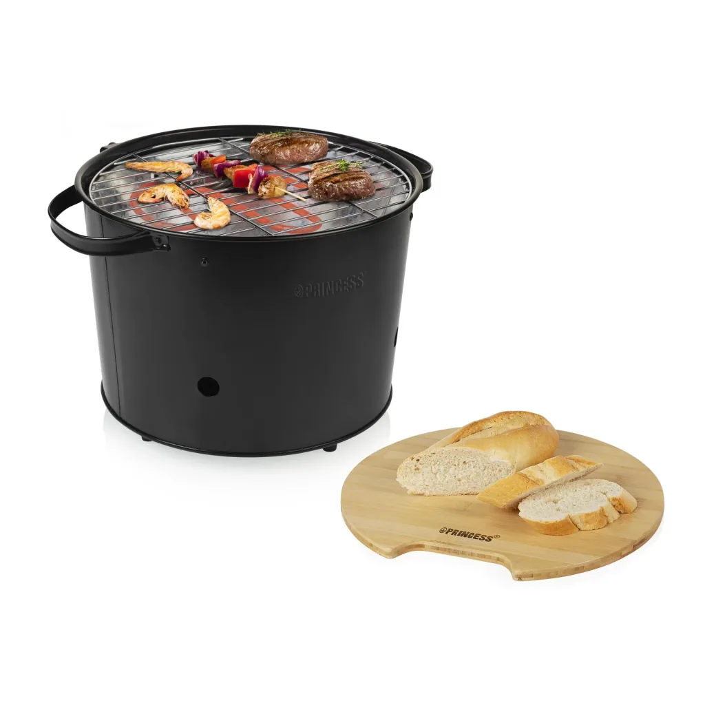 2in1 Hybrid Elektro- und Holzkohlegrill,1400 Watt