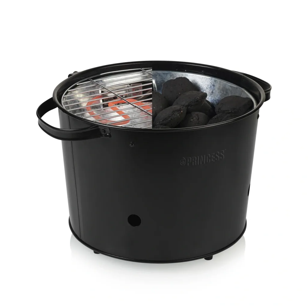 2in1 Hybrid Elektro- und Holzkohlegrill,1400 Watt