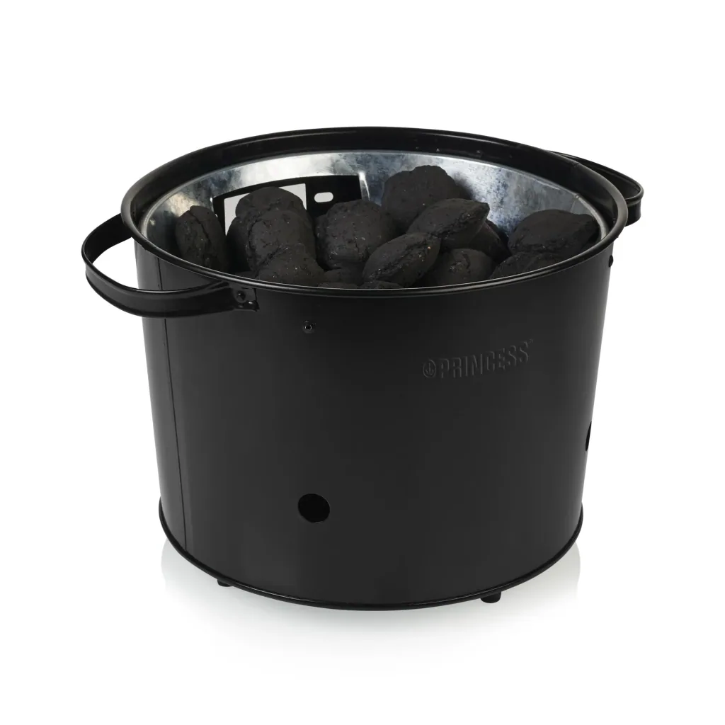 2in1 Hybrid Elektro- und Holzkohlegrill,1400 Watt