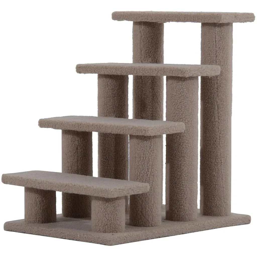 Tiertreppe Katzentreppe Hundetreppe 4 Stufen Hellbraun