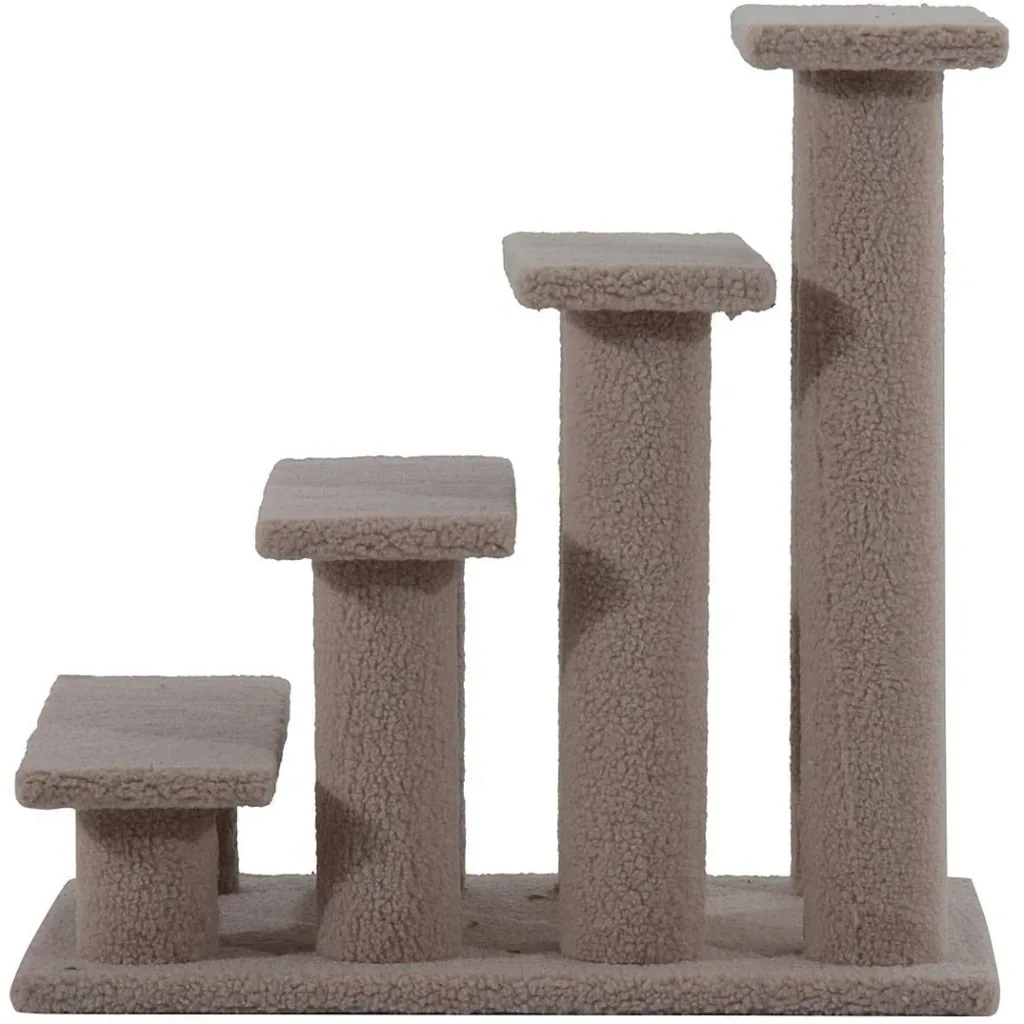 Tiertreppe Katzentreppe Hundetreppe 4 Stufen Hellbraun
