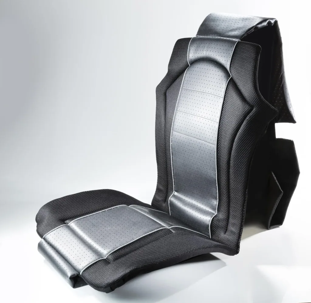 Premium Sitzauflage, Lederlook schwarz