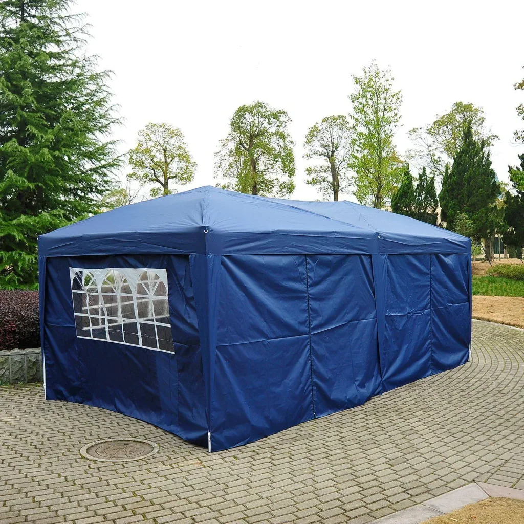 Faltpavillon 3x6 Wasserabweisend Blau Stabil Outsunny