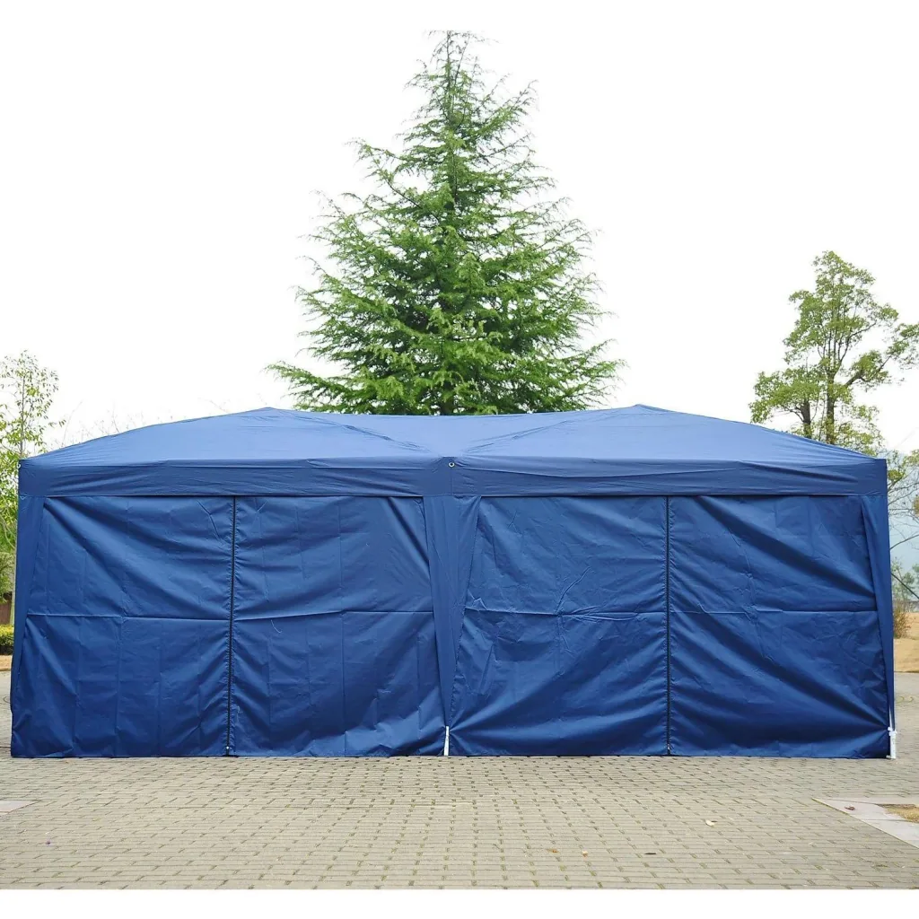 Faltpavillon 3x6 Wasserabweisend Blau Stabil Outsunny